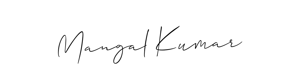 if you are searching for the best signature style for your name Mangal Kumar. so please give up your signature search. here we have designed multiple signature styles  using Allison_Script. Mangal Kumar signature style 2 images and pictures png