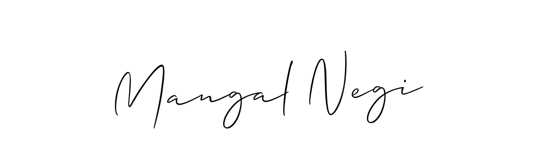 Allison_Script is a professional signature style that is perfect for those who want to add a touch of class to their signature. It is also a great choice for those who want to make their signature more unique. Get Mangal Negi name to fancy signature for free. Mangal Negi signature style 2 images and pictures png