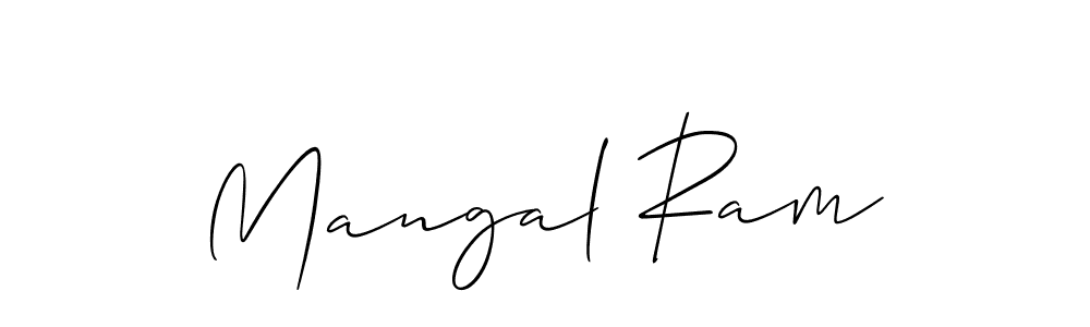 Create a beautiful signature design for name Mangal Ram. With this signature (Allison_Script) fonts, you can make a handwritten signature for free. Mangal Ram signature style 2 images and pictures png