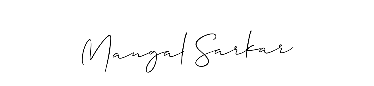 You should practise on your own different ways (Allison_Script) to write your name (Mangal Sarkar) in signature. don't let someone else do it for you. Mangal Sarkar signature style 2 images and pictures png