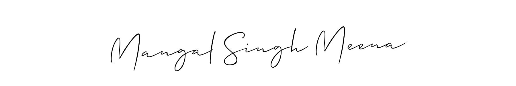 How to make Mangal Singh Meena signature? Allison_Script is a professional autograph style. Create handwritten signature for Mangal Singh Meena name. Mangal Singh Meena signature style 2 images and pictures png