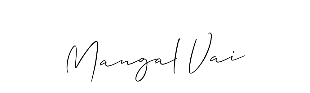 The best way (Allison_Script) to make a short signature is to pick only two or three words in your name. The name Mangal Vai include a total of six letters. For converting this name. Mangal Vai signature style 2 images and pictures png