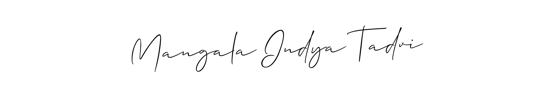 if you are searching for the best signature style for your name Mangala Indya Tadvi. so please give up your signature search. here we have designed multiple signature styles  using Allison_Script. Mangala Indya Tadvi signature style 2 images and pictures png