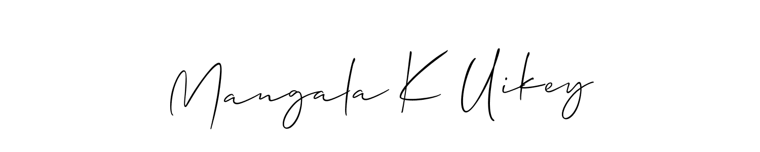 Also we have Mangala K Uikey name is the best signature style. Create professional handwritten signature collection using Allison_Script autograph style. Mangala K Uikey signature style 2 images and pictures png