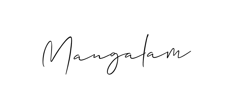 if you are searching for the best signature style for your name Mangalam. so please give up your signature search. here we have designed multiple signature styles  using Allison_Script. Mangalam signature style 2 images and pictures png
