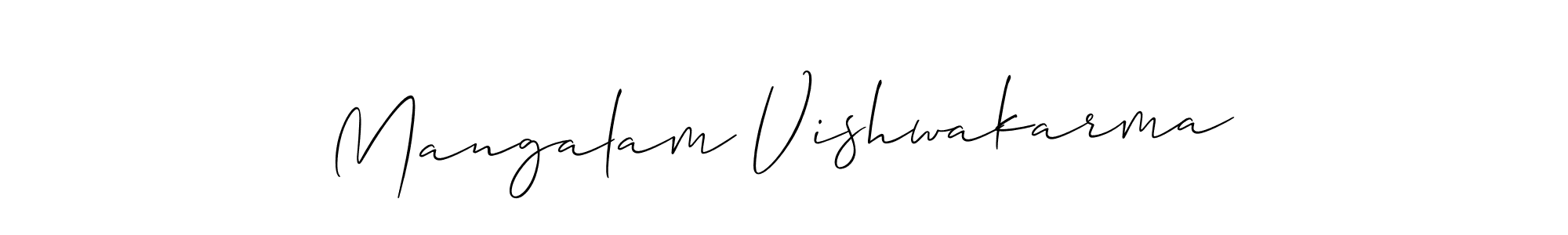 How to Draw Mangalam Vishwakarma signature style? Allison_Script is a latest design signature styles for name Mangalam Vishwakarma. Mangalam Vishwakarma signature style 2 images and pictures png