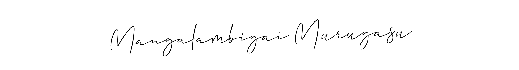 The best way (Allison_Script) to make a short signature is to pick only two or three words in your name. The name Mangalambigai Murugasu include a total of six letters. For converting this name. Mangalambigai Murugasu signature style 2 images and pictures png