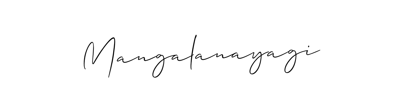 Make a beautiful signature design for name Mangalanayagi. With this signature (Allison_Script) style, you can create a handwritten signature for free. Mangalanayagi signature style 2 images and pictures png