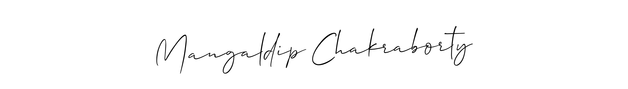 How to Draw Mangaldip Chakraborty signature style? Allison_Script is a latest design signature styles for name Mangaldip Chakraborty. Mangaldip Chakraborty signature style 2 images and pictures png