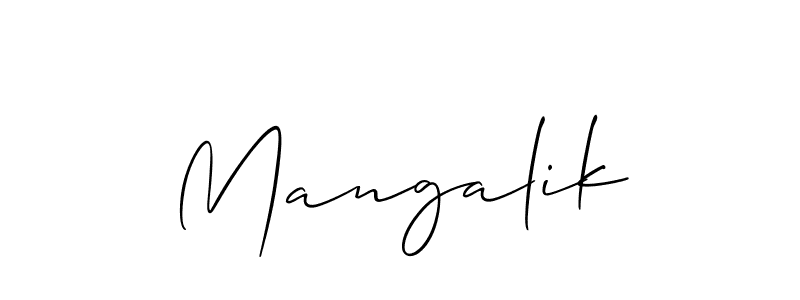 Best and Professional Signature Style for Mangalik. Allison_Script Best Signature Style Collection. Mangalik signature style 2 images and pictures png
