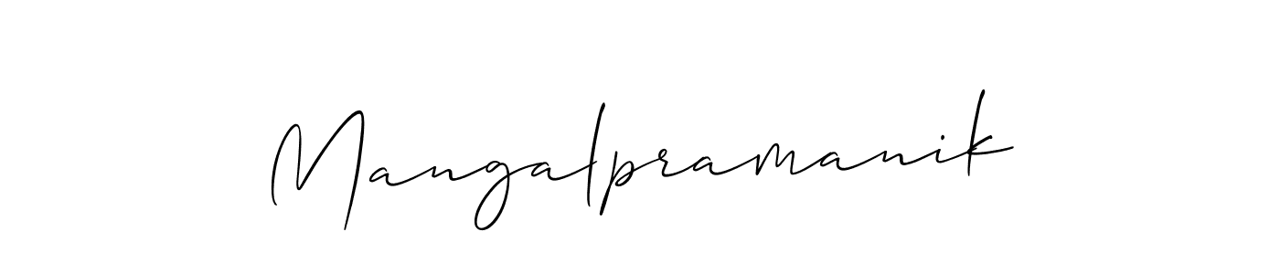 Use a signature maker to create a handwritten signature online. With this signature software, you can design (Allison_Script) your own signature for name Mangalpramanik. Mangalpramanik signature style 2 images and pictures png