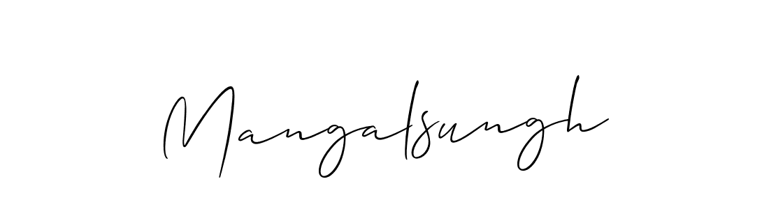 Create a beautiful signature design for name Mangalsungh. With this signature (Allison_Script) fonts, you can make a handwritten signature for free. Mangalsungh signature style 2 images and pictures png