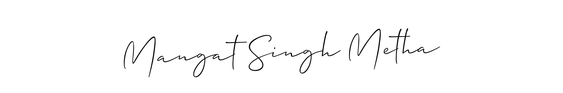 You should practise on your own different ways (Allison_Script) to write your name (Mangat Singh Metha) in signature. don't let someone else do it for you. Mangat Singh Metha signature style 2 images and pictures png