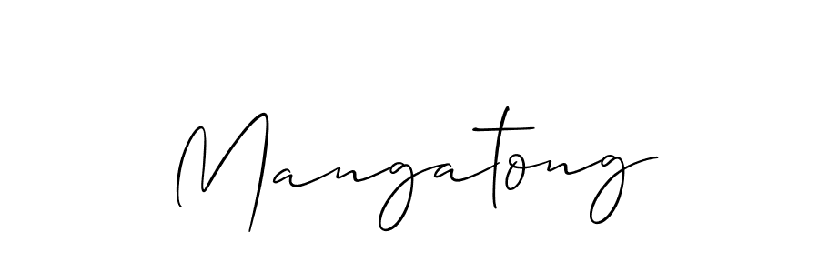 Use a signature maker to create a handwritten signature online. With this signature software, you can design (Allison_Script) your own signature for name Mangatong. Mangatong signature style 2 images and pictures png