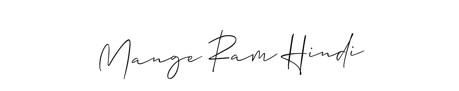 Also You can easily find your signature by using the search form. We will create Mange Ram Hindi name handwritten signature images for you free of cost using Allison_Script sign style. Mange Ram Hindi signature style 2 images and pictures png