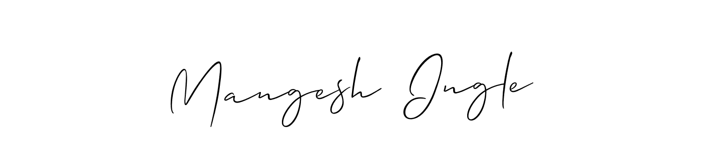 if you are searching for the best signature style for your name Mangesh  Ingle. so please give up your signature search. here we have designed multiple signature styles  using Allison_Script. Mangesh  Ingle signature style 2 images and pictures png