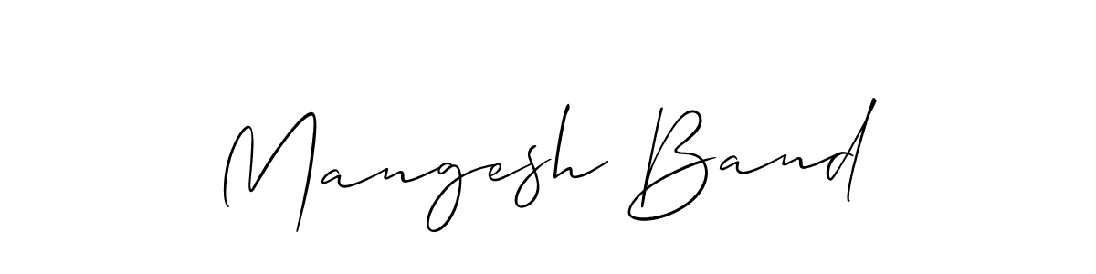 Design your own signature with our free online signature maker. With this signature software, you can create a handwritten (Allison_Script) signature for name Mangesh Band. Mangesh Band signature style 2 images and pictures png