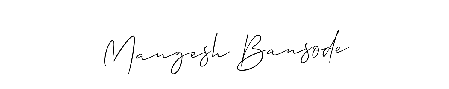 Similarly Allison_Script is the best handwritten signature design. Signature creator online .You can use it as an online autograph creator for name Mangesh Bansode. Mangesh Bansode signature style 2 images and pictures png