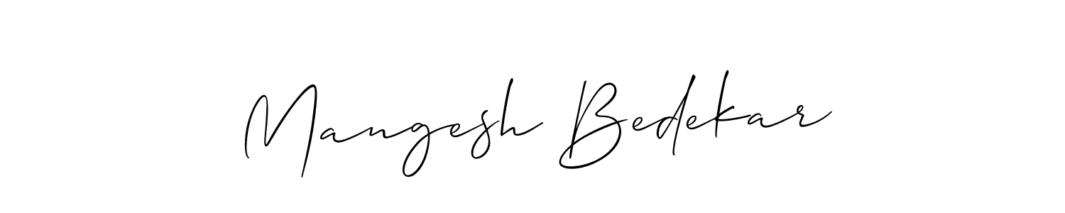 Make a short Mangesh Bedekar signature style. Manage your documents anywhere anytime using Allison_Script. Create and add eSignatures, submit forms, share and send files easily. Mangesh Bedekar signature style 2 images and pictures png