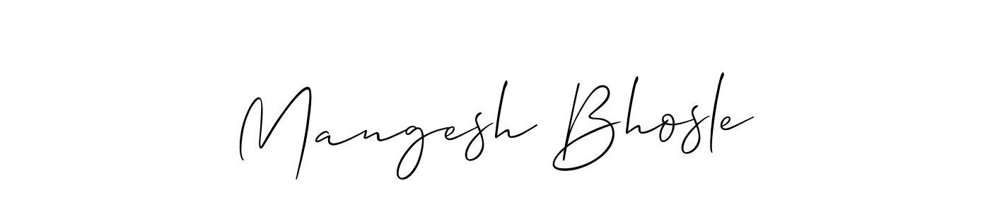 How to Draw Mangesh Bhosle signature style? Allison_Script is a latest design signature styles for name Mangesh Bhosle. Mangesh Bhosle signature style 2 images and pictures png