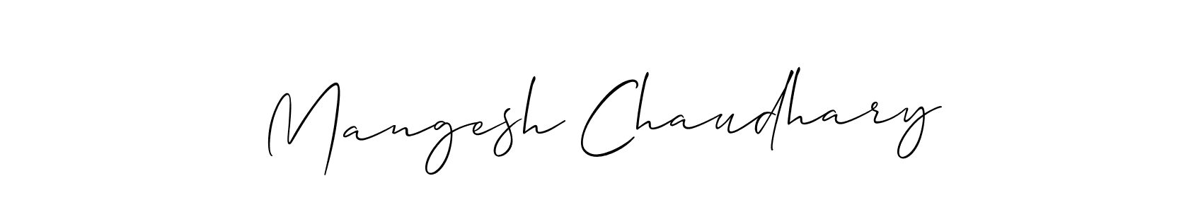 Make a short Mangesh Chaudhary signature style. Manage your documents anywhere anytime using Allison_Script. Create and add eSignatures, submit forms, share and send files easily. Mangesh Chaudhary signature style 2 images and pictures png