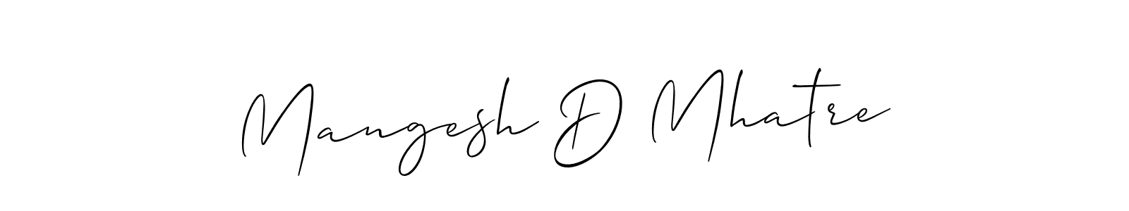 You should practise on your own different ways (Allison_Script) to write your name (Mangesh D Mhatre) in signature. don't let someone else do it for you. Mangesh D Mhatre signature style 2 images and pictures png