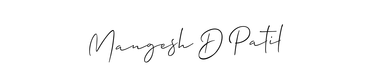 Use a signature maker to create a handwritten signature online. With this signature software, you can design (Allison_Script) your own signature for name Mangesh D Patil. Mangesh D Patil signature style 2 images and pictures png