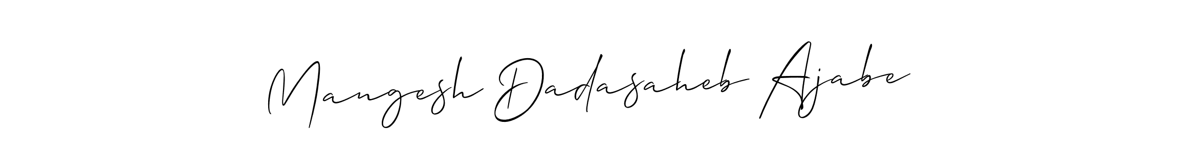 if you are searching for the best signature style for your name Mangesh Dadasaheb Ajabe. so please give up your signature search. here we have designed multiple signature styles  using Allison_Script. Mangesh Dadasaheb Ajabe signature style 2 images and pictures png