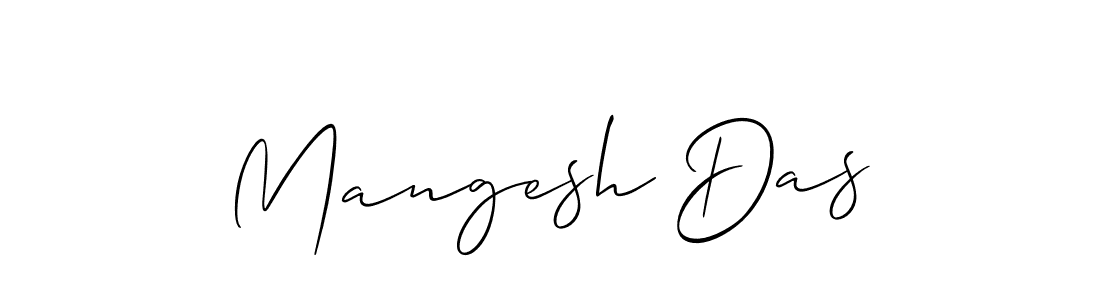 Also You can easily find your signature by using the search form. We will create Mangesh Das name handwritten signature images for you free of cost using Allison_Script sign style. Mangesh Das signature style 2 images and pictures png