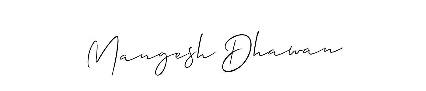 Use a signature maker to create a handwritten signature online. With this signature software, you can design (Allison_Script) your own signature for name Mangesh Dhawan. Mangesh Dhawan signature style 2 images and pictures png