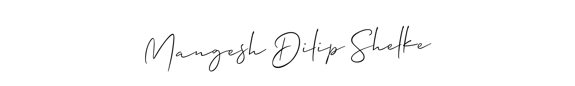 Make a short Mangesh Dilip Shelke signature style. Manage your documents anywhere anytime using Allison_Script. Create and add eSignatures, submit forms, share and send files easily. Mangesh Dilip Shelke signature style 2 images and pictures png