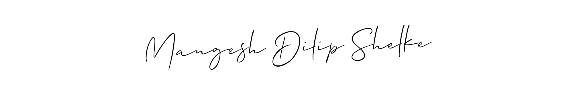 Make a short Mangesh Dilip Shelke signature style. Manage your documents anywhere anytime using Allison_Script. Create and add eSignatures, submit forms, share and send files easily. Mangesh Dilip Shelke signature style 2 images and pictures png