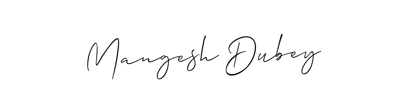 Use a signature maker to create a handwritten signature online. With this signature software, you can design (Allison_Script) your own signature for name Mangesh Dubey. Mangesh Dubey signature style 2 images and pictures png