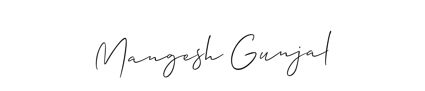 How to Draw Mangesh Gunjal signature style? Allison_Script is a latest design signature styles for name Mangesh Gunjal. Mangesh Gunjal signature style 2 images and pictures png