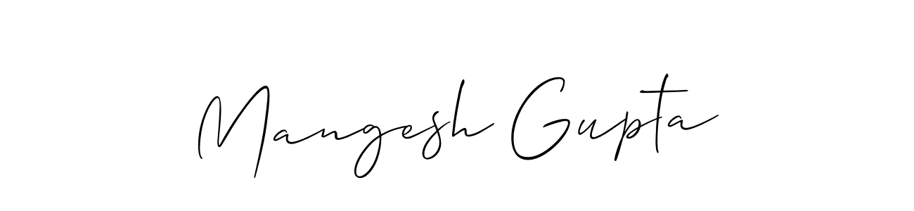 Make a short Mangesh Gupta signature style. Manage your documents anywhere anytime using Allison_Script. Create and add eSignatures, submit forms, share and send files easily. Mangesh Gupta signature style 2 images and pictures png