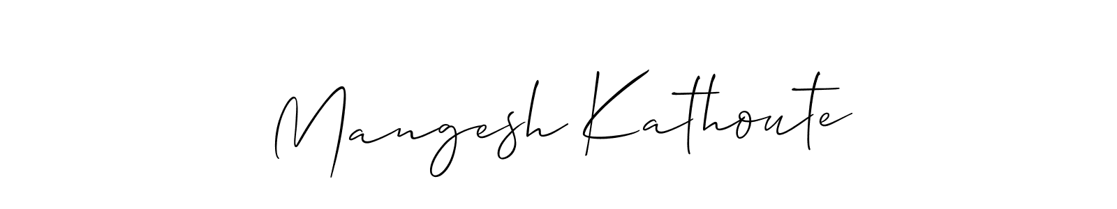 Design your own signature with our free online signature maker. With this signature software, you can create a handwritten (Allison_Script) signature for name Mangesh Kathoute. Mangesh Kathoute signature style 2 images and pictures png