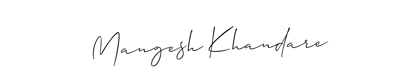 How to make Mangesh Khandare signature? Allison_Script is a professional autograph style. Create handwritten signature for Mangesh Khandare name. Mangesh Khandare signature style 2 images and pictures png