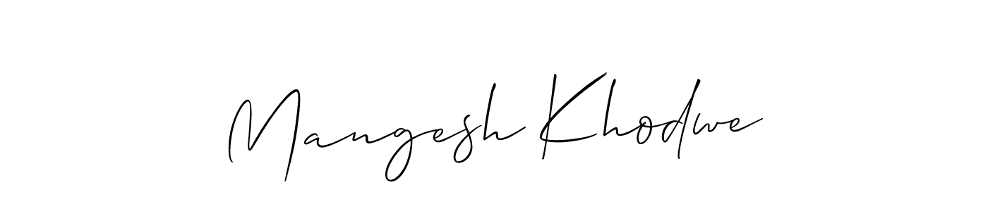 You can use this online signature creator to create a handwritten signature for the name Mangesh Khodwe. This is the best online autograph maker. Mangesh Khodwe signature style 2 images and pictures png