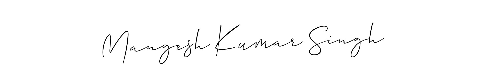 How to make Mangesh Kumar Singh signature? Allison_Script is a professional autograph style. Create handwritten signature for Mangesh Kumar Singh name. Mangesh Kumar Singh signature style 2 images and pictures png