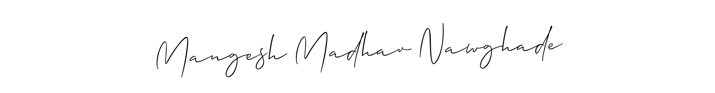 How to make Mangesh Madhav Nawghade signature? Allison_Script is a professional autograph style. Create handwritten signature for Mangesh Madhav Nawghade name. Mangesh Madhav Nawghade signature style 2 images and pictures png