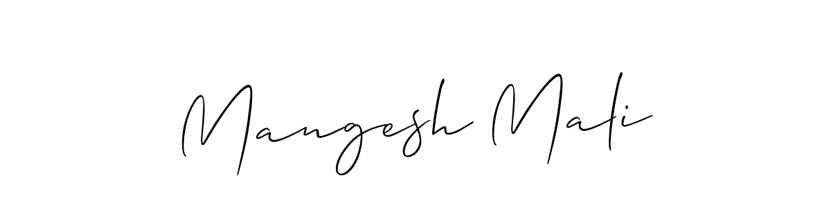 Best and Professional Signature Style for Mangesh Mali. Allison_Script Best Signature Style Collection. Mangesh Mali signature style 2 images and pictures png