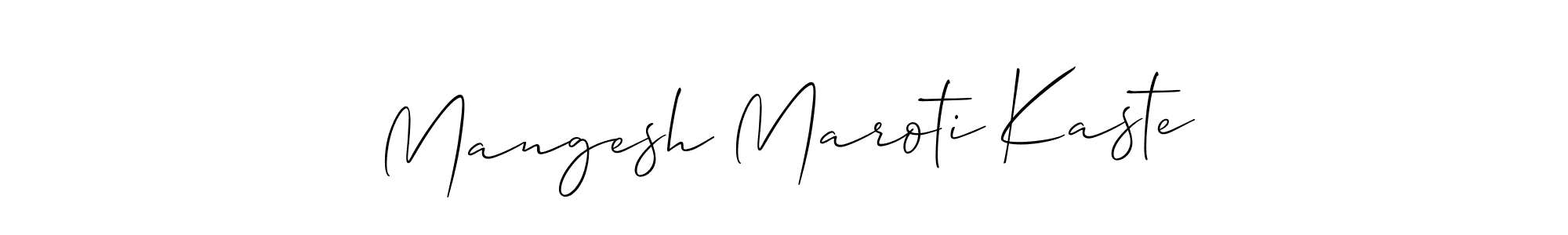 How to make Mangesh Maroti Kaste signature? Allison_Script is a professional autograph style. Create handwritten signature for Mangesh Maroti Kaste name. Mangesh Maroti Kaste signature style 2 images and pictures png