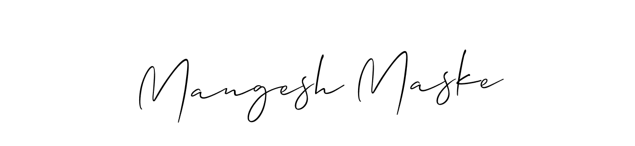 if you are searching for the best signature style for your name Mangesh Maske. so please give up your signature search. here we have designed multiple signature styles  using Allison_Script. Mangesh Maske signature style 2 images and pictures png