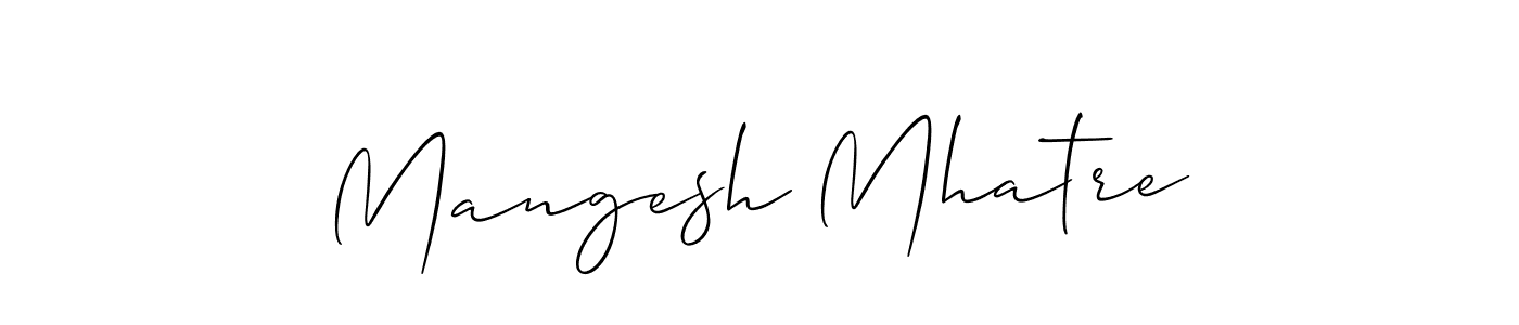 How to Draw Mangesh Mhatre signature style? Allison_Script is a latest design signature styles for name Mangesh Mhatre. Mangesh Mhatre signature style 2 images and pictures png