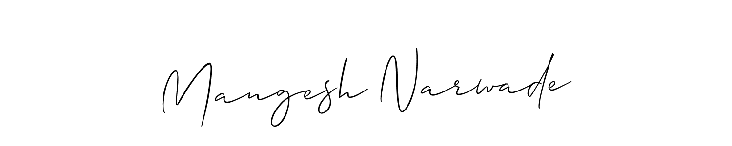 if you are searching for the best signature style for your name Mangesh Narwade. so please give up your signature search. here we have designed multiple signature styles  using Allison_Script. Mangesh Narwade signature style 2 images and pictures png