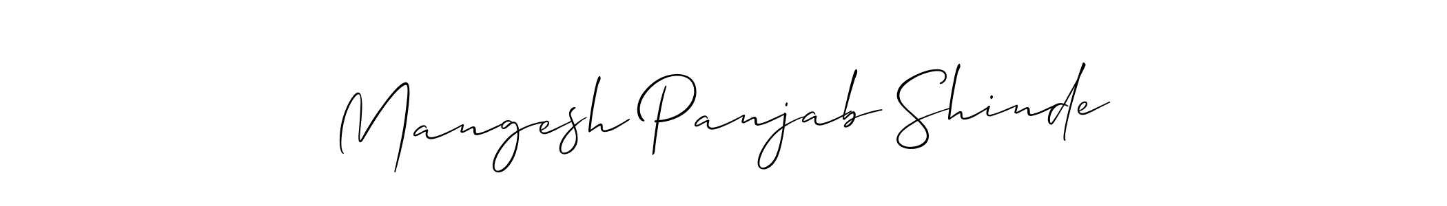 The best way (Allison_Script) to make a short signature is to pick only two or three words in your name. The name Mangesh Panjab Shinde include a total of six letters. For converting this name. Mangesh Panjab Shinde signature style 2 images and pictures png