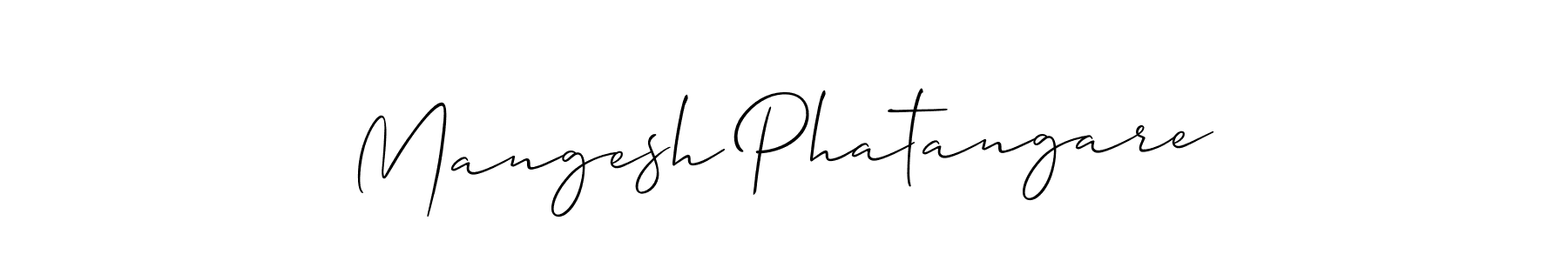 Mangesh Phatangare stylish signature style. Best Handwritten Sign (Allison_Script) for my name. Handwritten Signature Collection Ideas for my name Mangesh Phatangare. Mangesh Phatangare signature style 2 images and pictures png