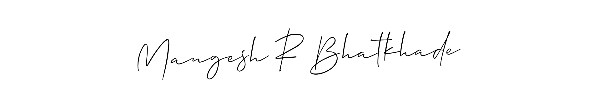 Use a signature maker to create a handwritten signature online. With this signature software, you can design (Allison_Script) your own signature for name Mangesh R Bhatkhade. Mangesh R Bhatkhade signature style 2 images and pictures png