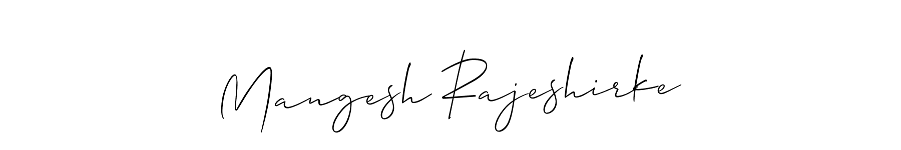 How to make Mangesh Rajeshirke name signature. Use Allison_Script style for creating short signs online. This is the latest handwritten sign. Mangesh Rajeshirke signature style 2 images and pictures png