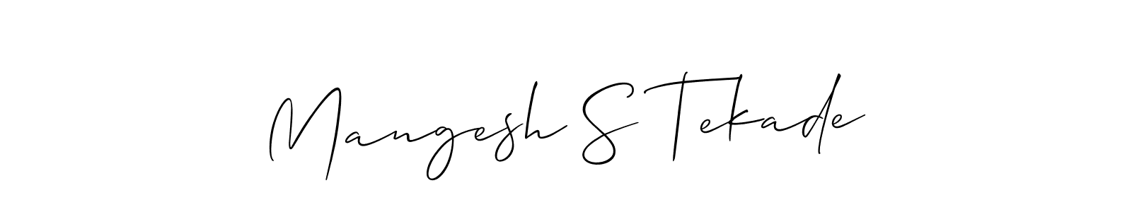 Create a beautiful signature design for name Mangesh S Tekade. With this signature (Allison_Script) fonts, you can make a handwritten signature for free. Mangesh S Tekade signature style 2 images and pictures png